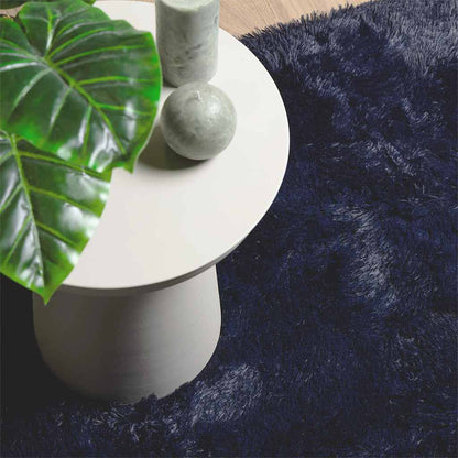 vidaXL Teppich Shaggy Hochflor NAVARRA Marineblau 130x200 cm Polyester