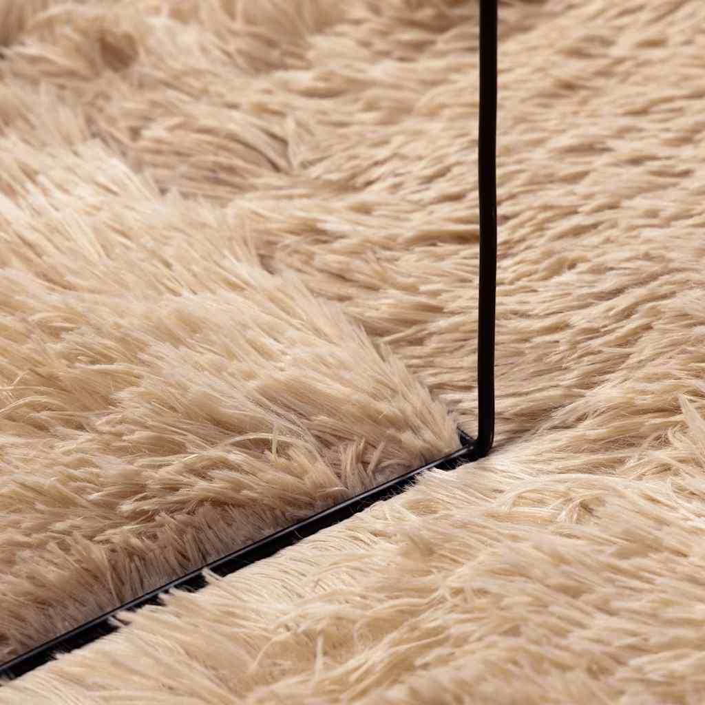 vidaXL Teppich Shaggy Hochflor NAVARRA Beige 160x230 cm Polyester