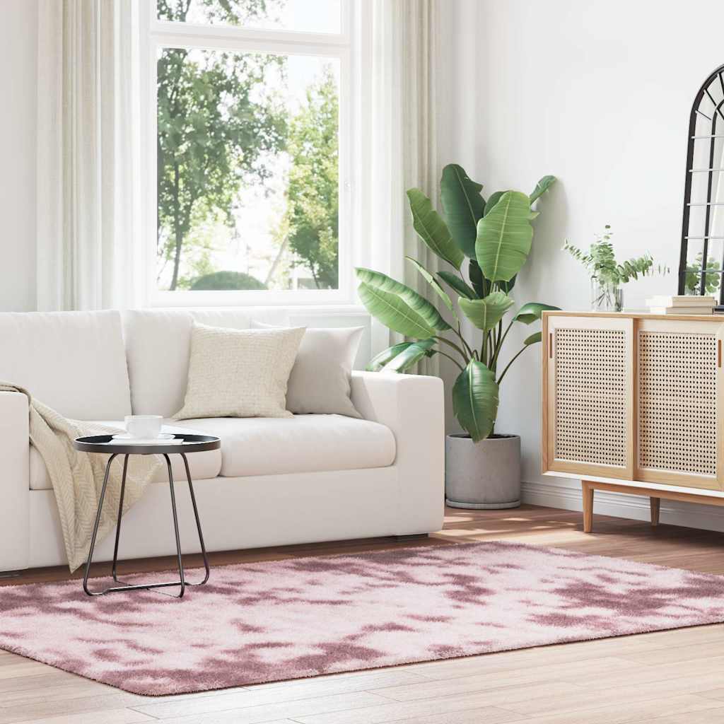 vidaXL Teppich Shaggy Hochflor NAVARRA Altrosa 160x230 cm Polyester