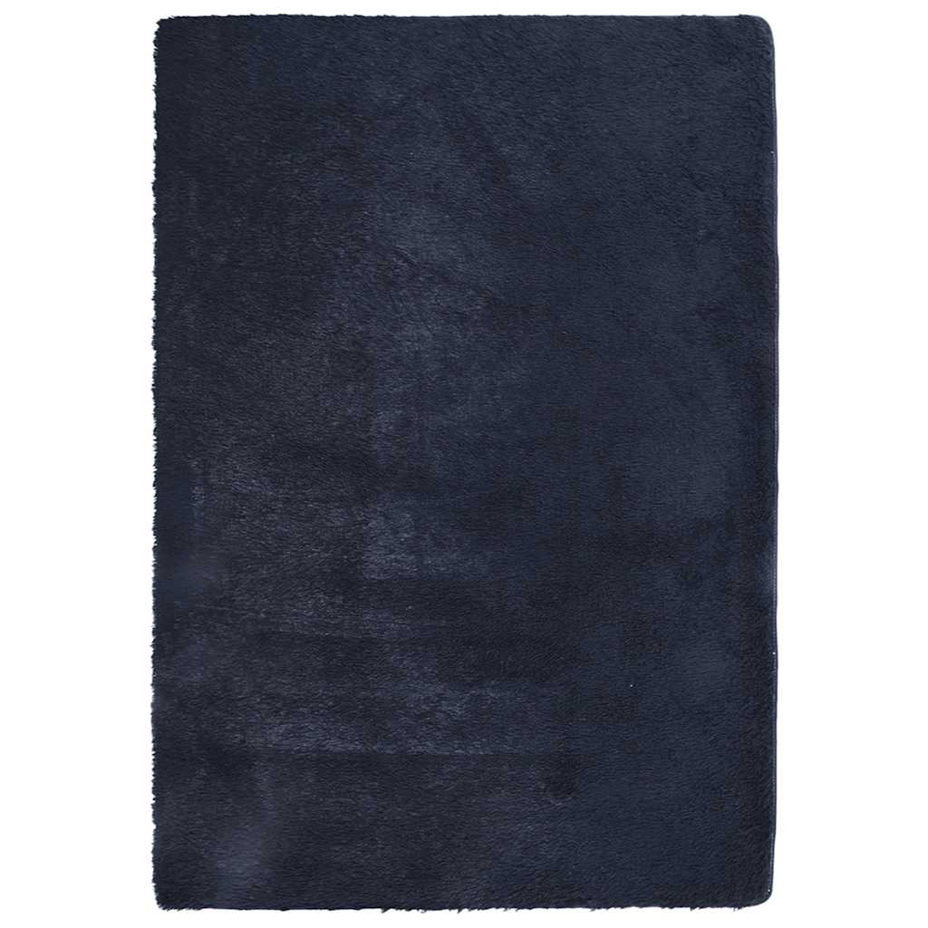 vidaXL Teppich Shaggy Hochflor NAVARRA Marineblau 160x230 cm Polyester