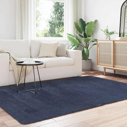 vidaXL Teppich Shaggy Hochflor NAVARRA Marineblau 160x230 cm Polyester