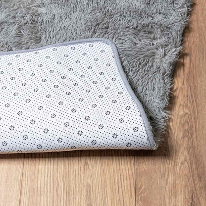 vidaXL Teppich Shaggy Hochflor NAVARRA Hellgrau 200x290 cm Polyester