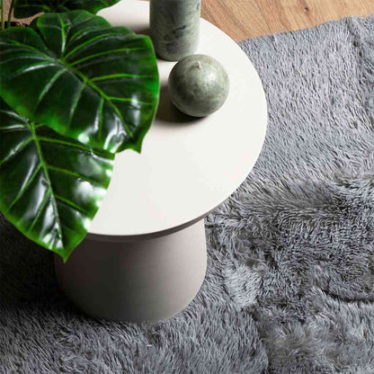 vidaXL Teppich Shaggy Hochflor NAVARRA Hellgrau 200x290 cm Polyester