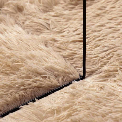 vidaXL Teppich Shaggy Hochflor NAVARRA Beige 240x340 cm Polyester