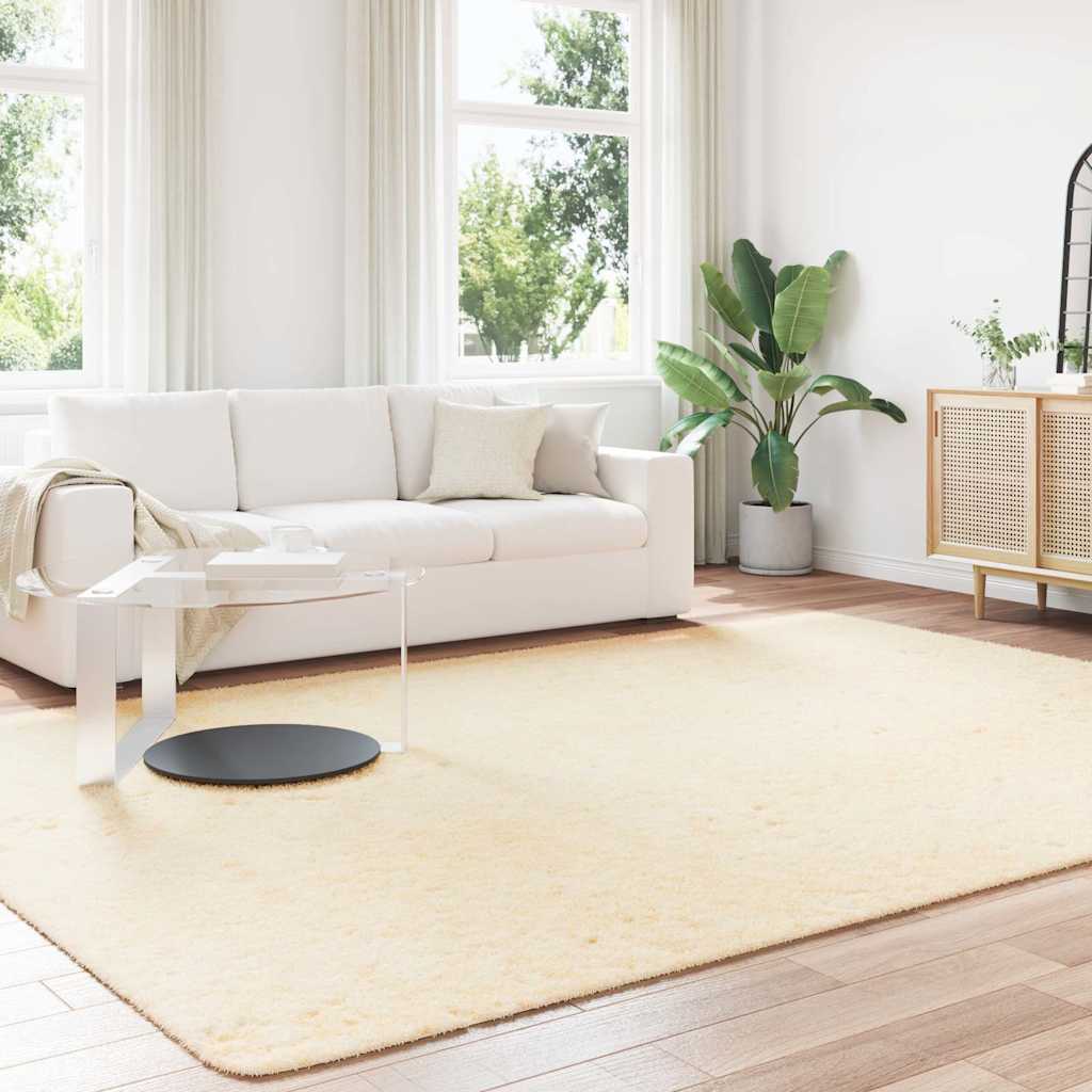 Teppich Shaggy Hochflor NAVARRA Creme 240x340 cm Polyester