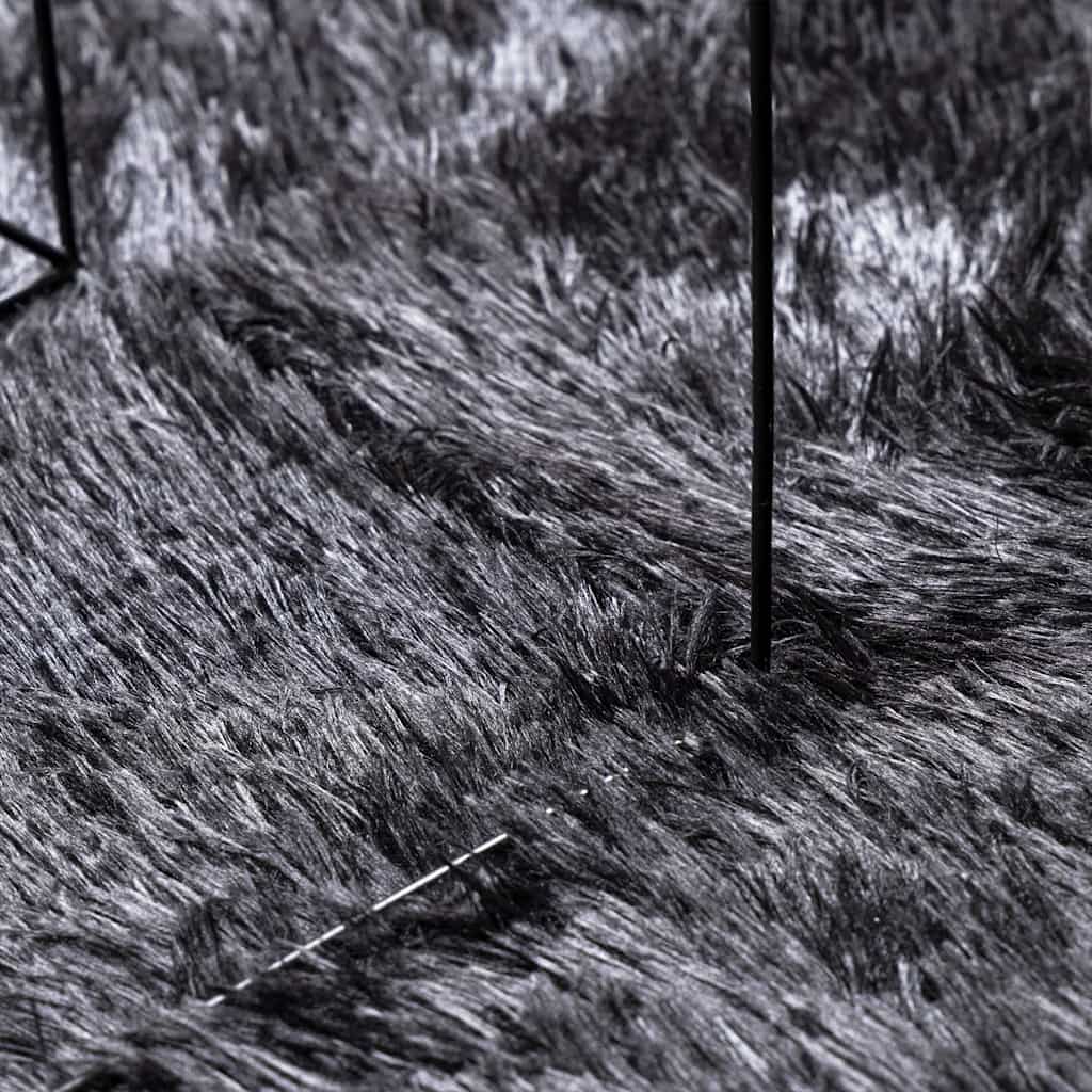 Teppich Shaggy Hochflor NAVARRA Dunkelgrau 240x340 cm Polyester