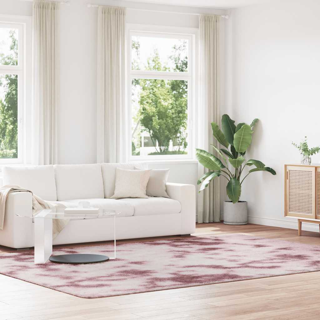 vidaXL Teppich Shaggy Hochflor NAVARRA Altrosa 240x340 cm Polyester