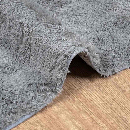 Teppich Shaggy Hochflor NAVARRA Hellgrau 240x340 cm Polyester