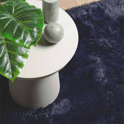 vidaXL Teppich Shaggy Hochflor NAVARRA Marineblau 240x340 cm Polyester