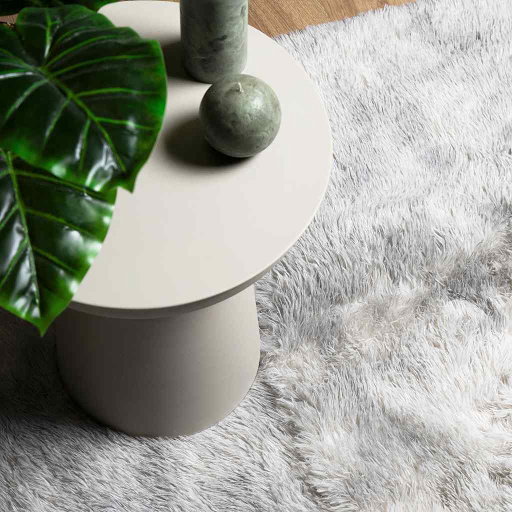 vidaXL Teppich Shaggy Hochflor NAVARRA Silbergrau 240x340 cm Polyester