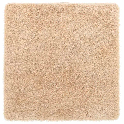 vidaXL Tapis à poils longs shaggy NAVARRA Beige 120x120 cm Polyester