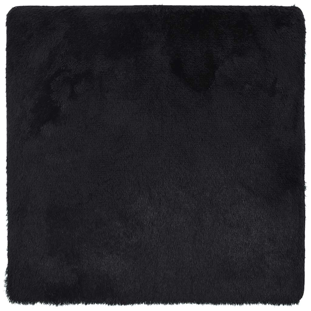 vidaXL Teppich Shaggy Hochflor NAVARRA Schwarz 120x120 cm Polyester