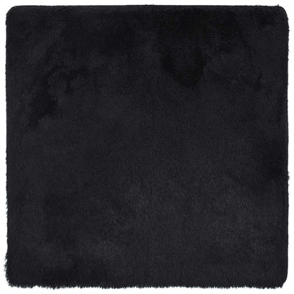 vidaXL Teppich Shaggy Hochflor NAVARRA Schwarz 120x120 cm Polyester
