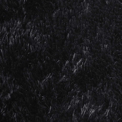 vidaXL Teppich Shaggy Hochflor NAVARRA Schwarz 120x120 cm Polyester