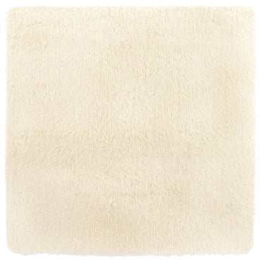 vidaXL Teppich Shaggy Hochflor NAVARRA Creme 120x120 cm Polyester