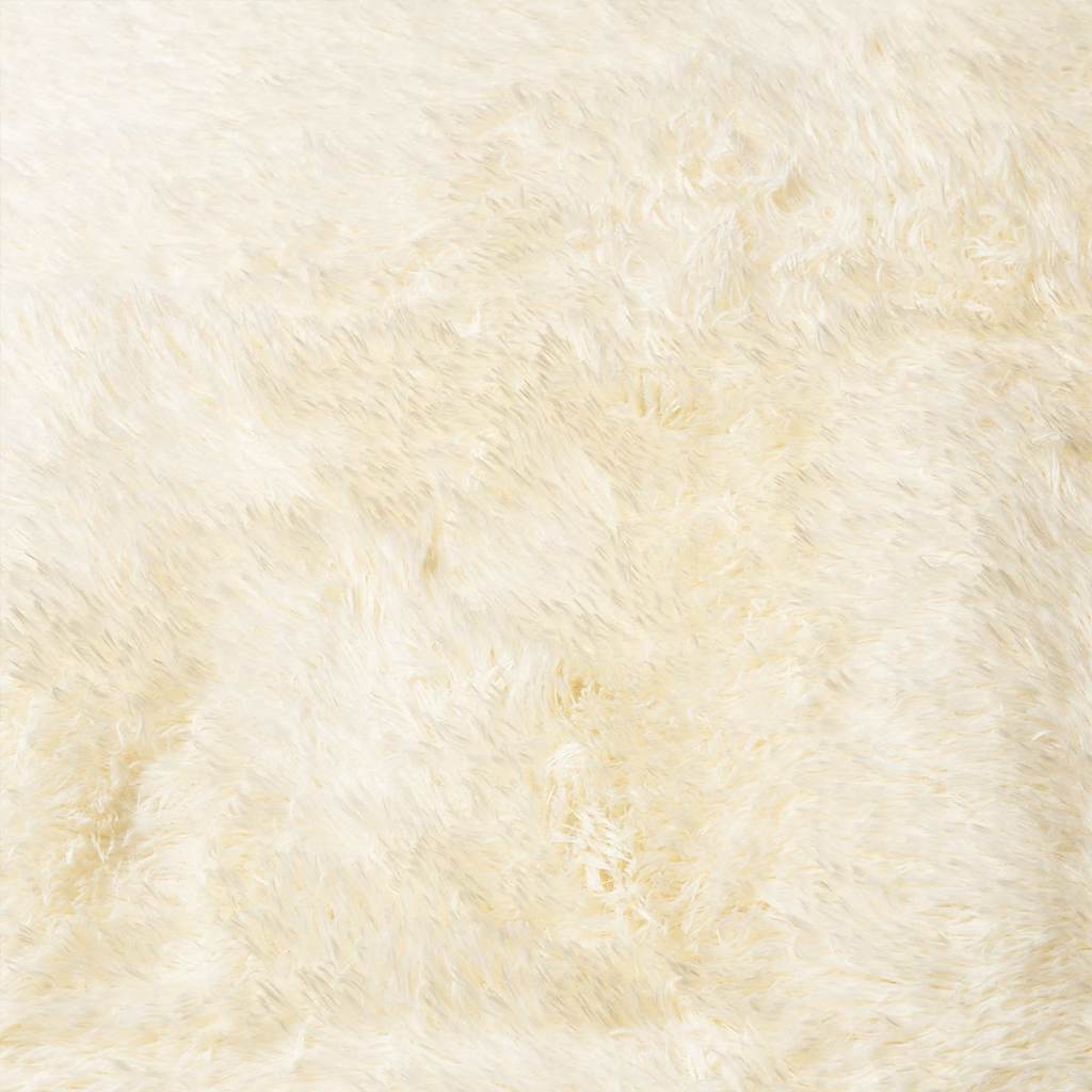 vidaXL Tapis à poils longs shaggy NAVARRA Crème 120x120 cm Polyester