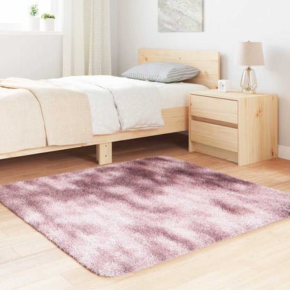 vidaXL Teppich Shaggy Hochflor NAVARRA Altrosa 120x120 cm Polyester