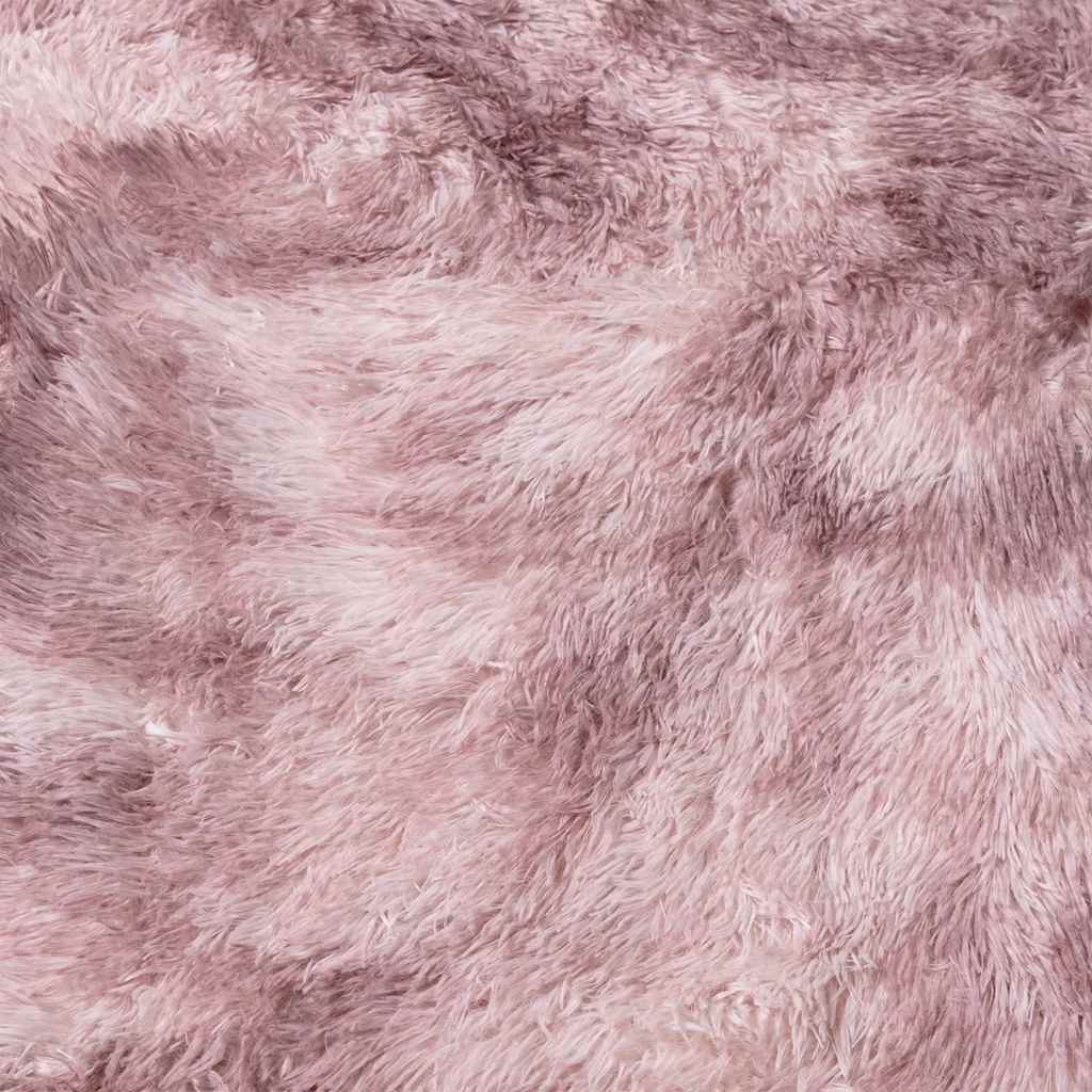 vidaXL Teppich Shaggy Hochflor NAVARRA Altrosa 120x120 cm Polyester