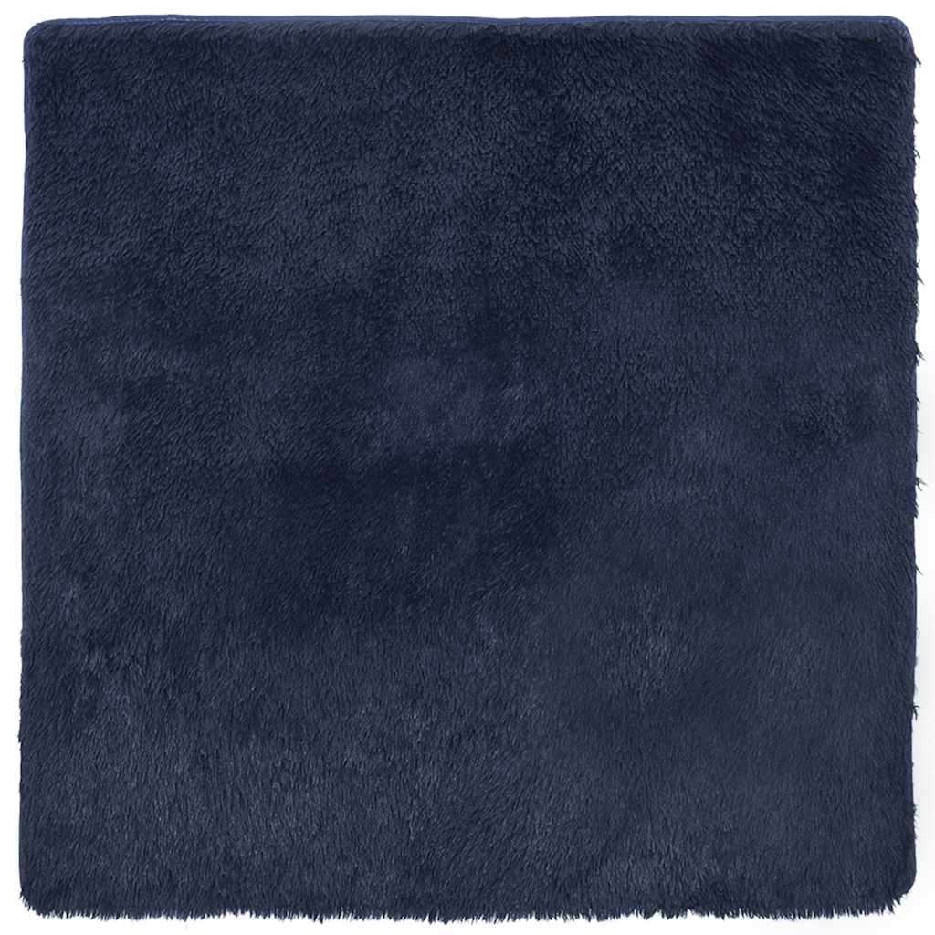 vidaXL Teppich Shaggy Hochflor NAVARRA Marineblau 120x120 cm Polyester