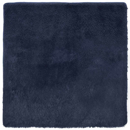 vidaXL Teppich Shaggy Hochflor NAVARRA Marineblau 120x120 cm Polyester