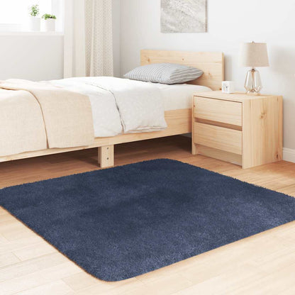 vidaXL Teppich Shaggy Hochflor NAVARRA Marineblau 120x120 cm Polyester