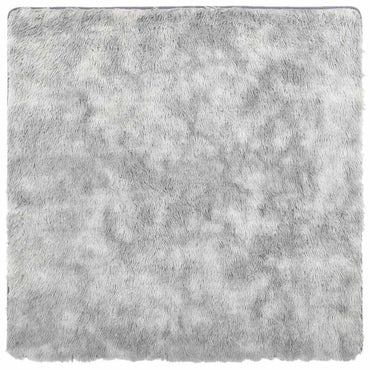 vidaXL Tapis à poils longs Shaggy NAVARRA Gris argenté 120x120 cm Polyester
