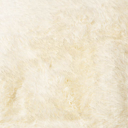 vidaXL Teppich Shaggy Hochflor NAVARRA Creme 160x160 cm Polyester