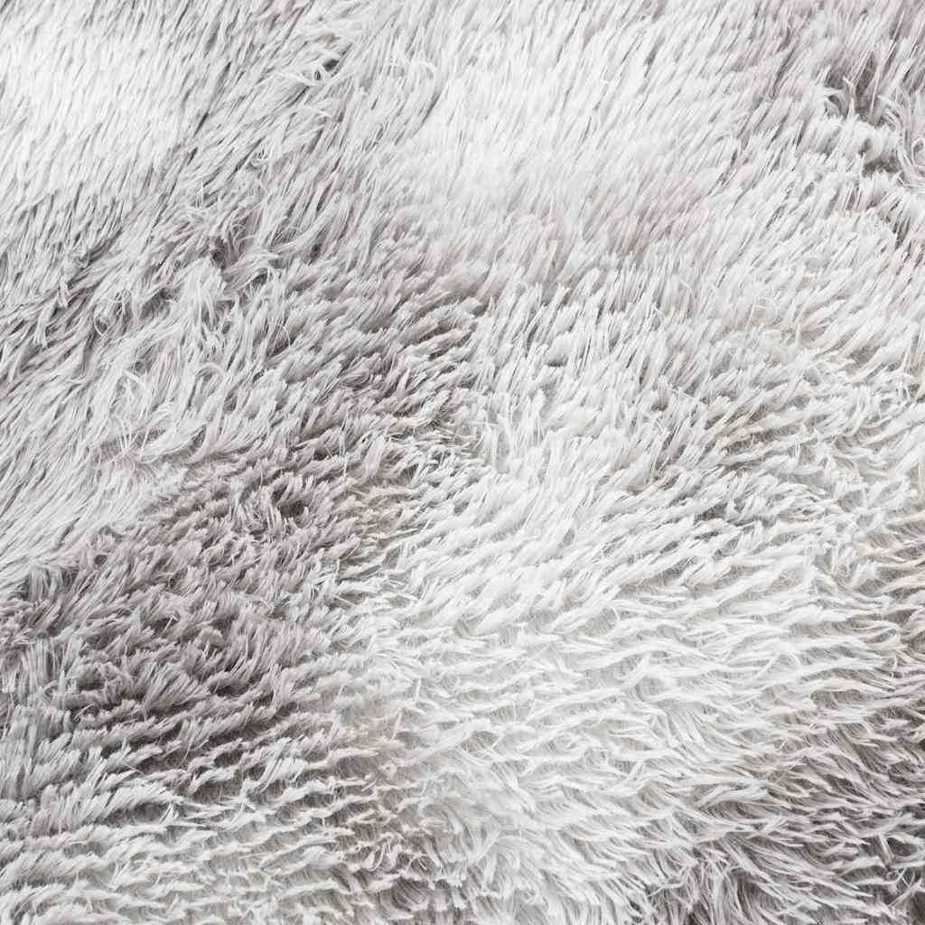 vidaXL Teppich Shaggy Hochflor NAVARRA Silbergrau 160x160 cm Polyester