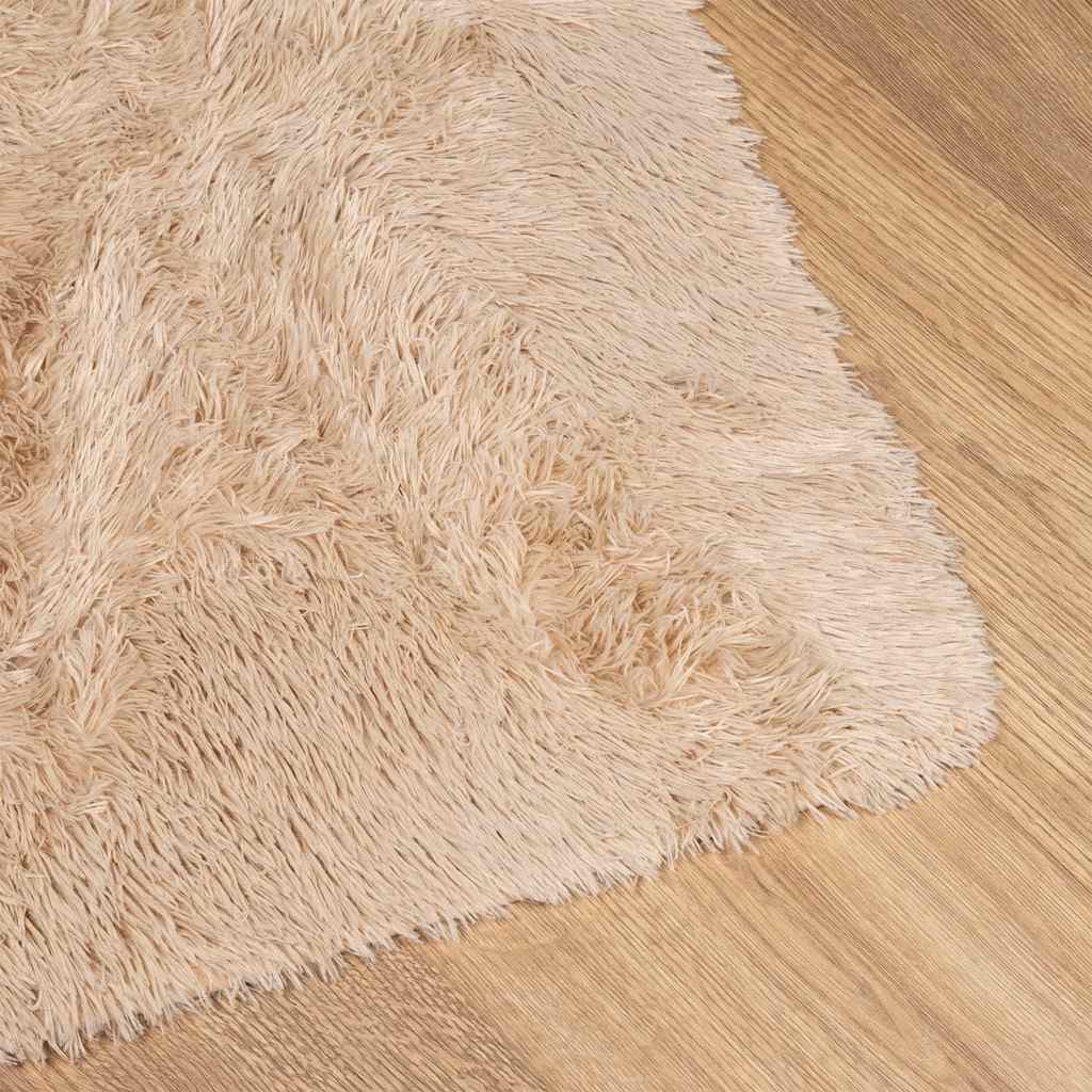 vidaXL Teppich Shaggy Hochflor NAVARRA Beige 200x200 cm Polyester