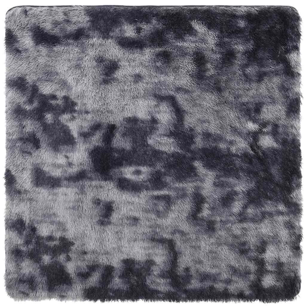 vidaXL Teppich Shaggy Hochflor NAVARRA Dunkelgrau 200x200 cm Polyester