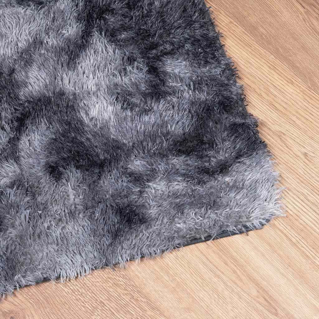 vidaXL Teppich Shaggy Hochflor NAVARRA Dunkelgrau 200x200 cm Polyester