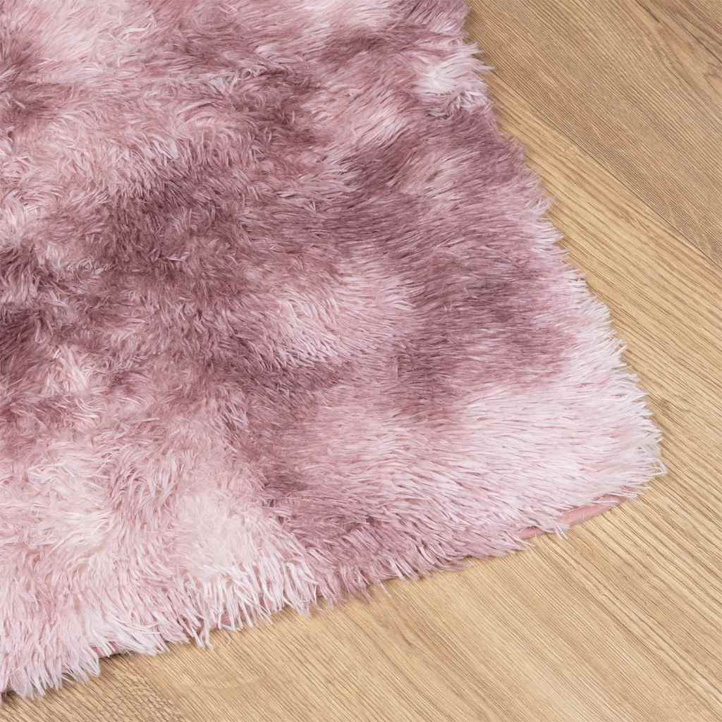 vidaXL Teppich Shaggy Hochflor NAVARRA Altrosa 200x200 cm Polyester