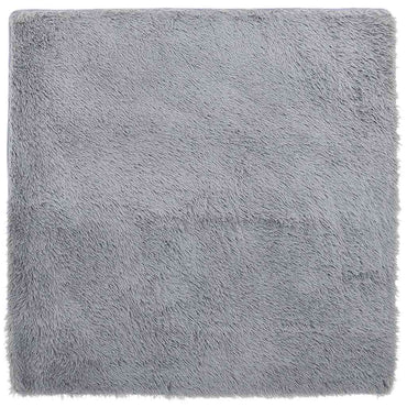 vidaXL Teppich Shaggy Hochflor NAVARRA Hellgrau 200x200 cm Polyester
