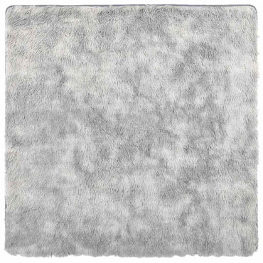 vidaXL Teppich Shaggy Hochflor NAVARRA Silbergrau 200x200 cm Polyester
