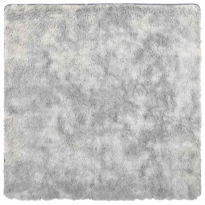 vidaXL Teppich Shaggy Hochflor NAVARRA Silbergrau 200x200 cm Polyester