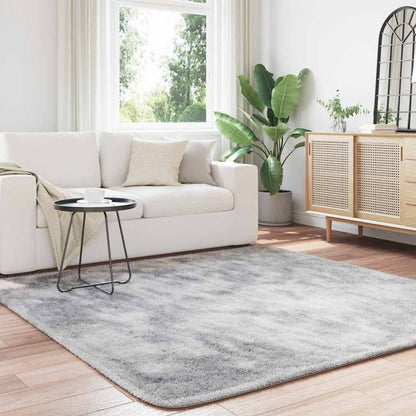 vidaXL Teppich Shaggy Hochflor NAVARRA Silbergrau 200x200 cm Polyester