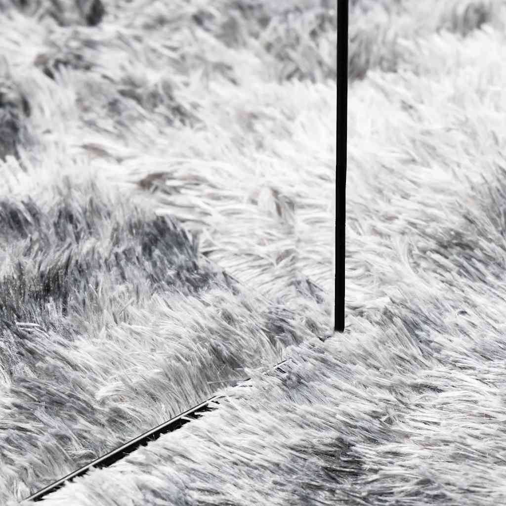 vidaXL Teppich Shaggy Hochflor NAVARRA Silbergrau 200x200 cm Polyester