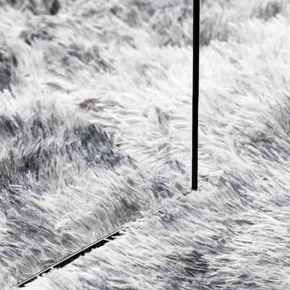 vidaXL Teppich Shaggy Hochflor NAVARRA Silbergrau 200x200 cm Polyester
