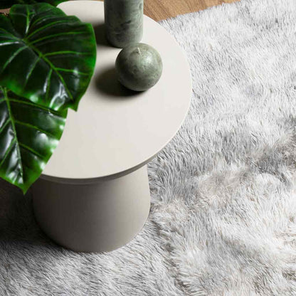 vidaXL Teppich Shaggy Hochflor NAVARRA Silbergrau 200x200 cm Polyester