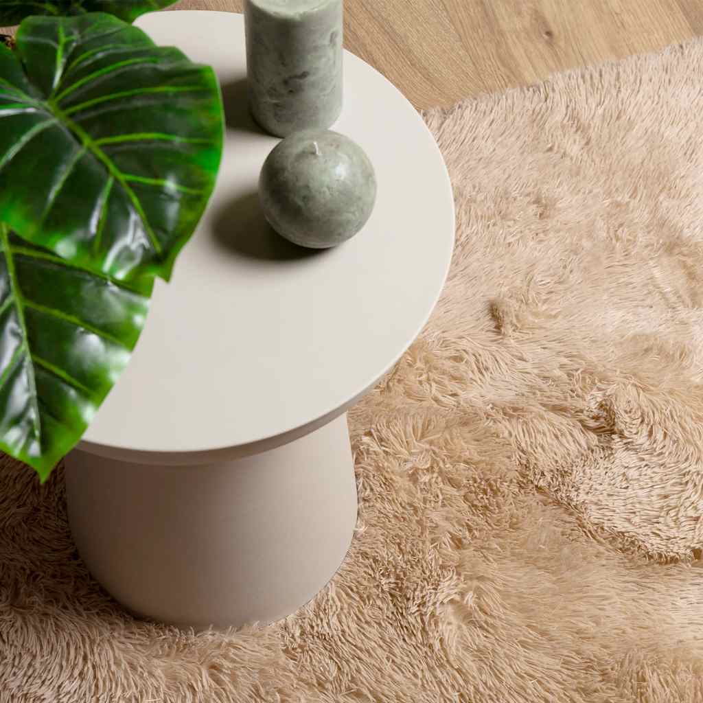 vidaXL Tapis shaggy à poils longs NAVARRA Beige 240x240 cm Polyester