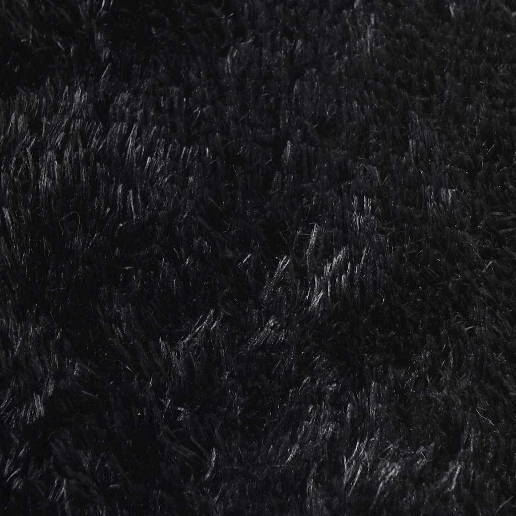 vidaXL Teppich Shaggy Hochflor NAVARRA Schwarz 240x240 cm Polyester