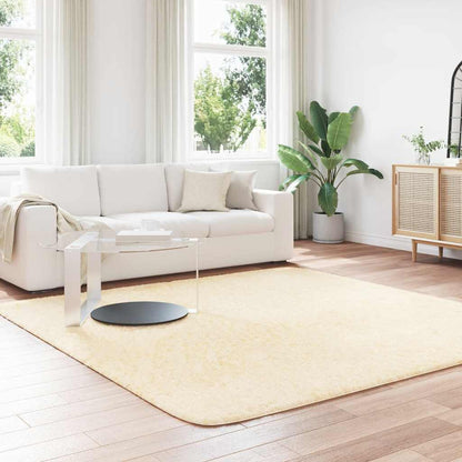 vidaXL Tapis à poils longs Shaggy NAVARRA Crème 240x240 cm Polyester