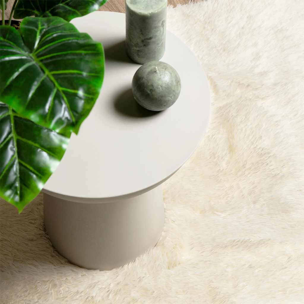 vidaXL Tapis à poils longs Shaggy NAVARRA Crème 240x240 cm Polyester