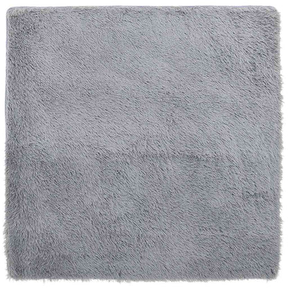 vidaXL Teppich Shaggy Hochflor NAVARRA Hellgrau 240x240 cm Polyester
