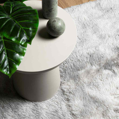 vidaXL Teppich Shaggy Hochflor NAVARRA Silbergrau 240x240 cm Polyester
