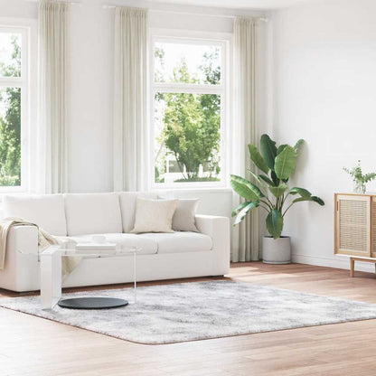 vidaXL Teppich Shaggy Hochflor NAVARRA Silbergrau 240x240 cm Polyester
