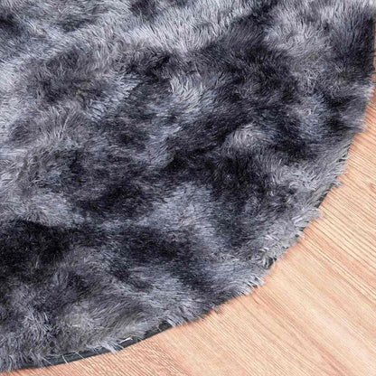 vidaXL Teppich Shaggy Hochflor NAVARRA Dunkelgrau 100x100 cm Polyester
