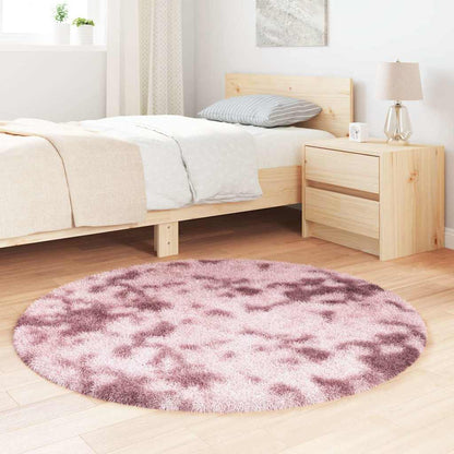 vidaXL Teppich Shaggy Hochflor NAVARRA Altrosa 120x120 cm Polyester