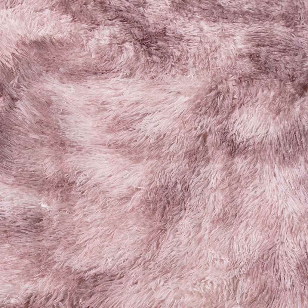 vidaXL Teppich Shaggy Hochflor NAVARRA Altrosa 120x120 cm Polyester
