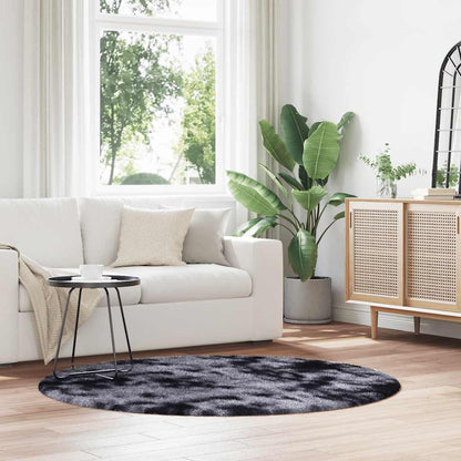 vidaXL Teppich Shaggy Hochflor NAVARRA Dunkelgrau 160x160 cm Polyester